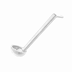 Ladle 25ml ,L=21.6cm clear.