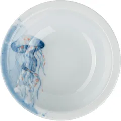 Salad bowl “Trend” Medusa porcelain 230ml D=14cm white,blue