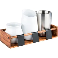 Подставка для набора для специй и емкостей дерево,металл ,H=9,L=40,B=16см коричнев., изображение 2