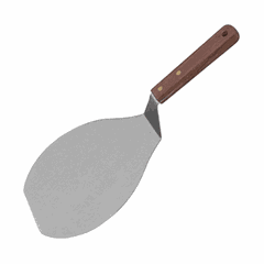 Pizza spatula steel ,L=18.5,B=16.5cm metallic,brown.