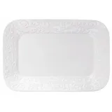 Блюдо «Жасмин» прямоугольное фарфор ,H=25,L=305,B=205мм белый
