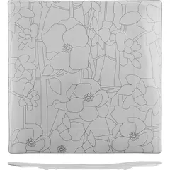 Тарелка квадратная стекло ,L=27,5,B=27,5см матовый