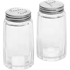 Набор для специй соль+перец стекло,сталь 50мл ,H=70,L=70,B=35мм прозр.,металлич.