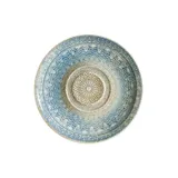 Тарелка «Ривус» подстановочная фарфор D=19см голуб.,бежев.