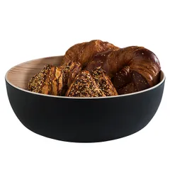 Салатник «Фрида» пластик 4,7л D=300,H=95мм черный,бежев., изображение 3