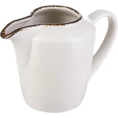 Молочник «Браун Дэппл» фарфор 142мл D=75,H=80,L=130мм белый,коричнев., изображение 2