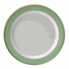 Plate “Rio Green” small  porcelain  D=230, H=18mm  white, green.