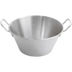 Bowl 2 handles  stainless steel  8.8 l  D=32, H=16 cm  metal.