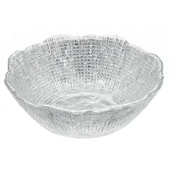 Salad bowl “Diamante” glass D=32,H=9cm clear.