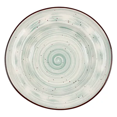 Тарелка глубокая «Пастораль» фарфор 350мл D=23см зелен., Цвет: Зеленый