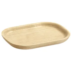 Rectangular serving tray “Mercy No. 3”  wood , H=15, L=145, B=110mm  beige.