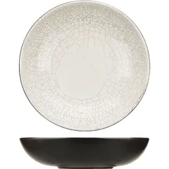 Тарелка глубокая «День и ночь» керамика 0,6л D=21,H=5см белый,черный