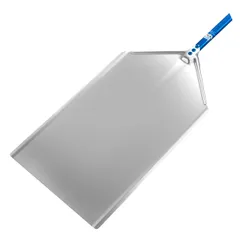 Rectangular pizza shovel “Azzurra”  anodized aluminum , L=60/194, B=40cm  blue