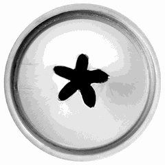 Насадка кондитерская «5-конечная звезда» сталь нерж. D=22/10,H=30мм металлич.