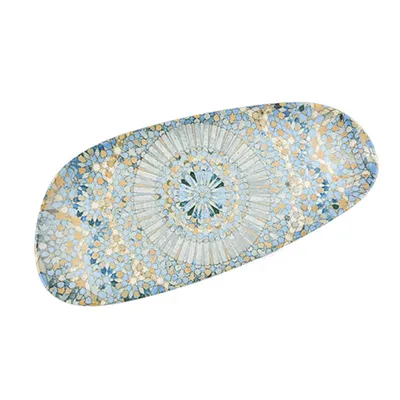 Блюдо для подачи «Мозаик» фарфор ,L=36,B=16см разноцветн.