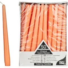 Candles [50pcs] paragraph with stear. D=25,H=245,L=255,B=190mm apricot.