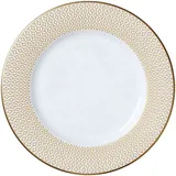 Тарелка «Даймонд» кост.фарф. D=168,H=15мм белый,золотой