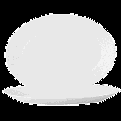 Блюдо «Ресторан» овальное стекло ,H=2,L=32,B=23см белый