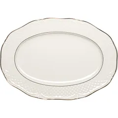 Блюдо «Афродита» овальное фарфор ,H=25,L=380,B=265мм белый,золотой