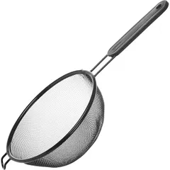 Сито с пласт.ручкой сталь нерж.,антиприг.покр. D=20,H=8,L=39см черный