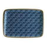 Блюдо сервировочное «Калиф Люпин» прямоугольное фарфор ,L=23,B=16см белый,синий