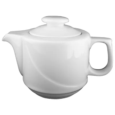 Чайник заварочный «Белая» Принц фарфор 300мл D=90/150,H=109мм белый