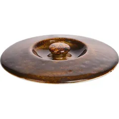 Lid for bouillon cup “Kraft Brown” art. 1132 B828  porcelain  D=13cm  brown.