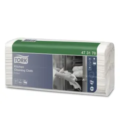 Салфетка для уборки Tork нетканый материал для кухни W4 мат.нетканый ,L=35,5,B=42,8мм белый