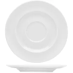 Saucer “Enjoy” porcelain D=16cm white