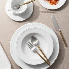 Вилка столовая «Концепт №7» сталь нерж. ,L=21см золотой,стальной, изображение 2