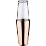 American shaker “Boston”  stainless steel, glass  0.7 l  D=9, H=30 cm  copper, clear.