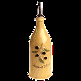 Бутылка для масла «Прованс» фарфор,металл 250мл D=65,H=230,L=70,B=70мм желт.,роспись