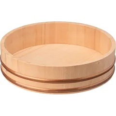 Rice tub  bamboo, plastic  D=300, H=75mm  beige.