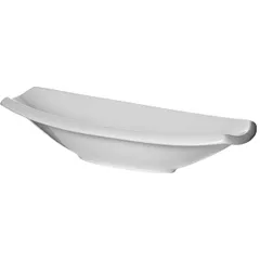 Salad bowl “Kunstwerk” boat  porcelain  310 ml , H=55, L=270, B=105mm  white