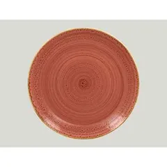 Тарелка мелкая «TWIRL» фарфор D=24см оранжев.