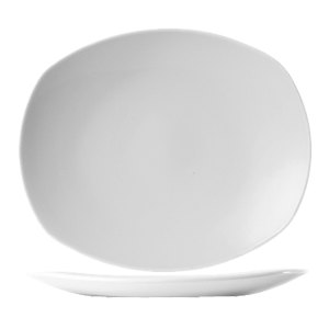 Тарелка «Тэйст» мелкая фарфор ,L=25,5,B=22,5см белый, Длина (мм): 255, Ширина (мм): 225