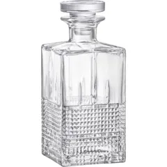 Novecento damask with lid  glass  0.75 l , H=207, L=85, B=85mm  clear.