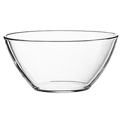 Salad bowl “Space” glass D=20cm clear.