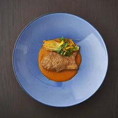 Тарелка «Экинокс» мелкая фарфор D=24,H=3см синий, изображение 2