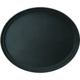 Поднос «Проотель» прорезиненный овальный пластик ,L=73,B=60см черный