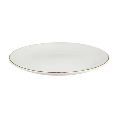 Тарелка «Ретро» коричневый край D=25см