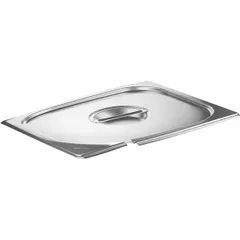 Крышка для гастроемкости GN 2/3 с вырезом для ложки сталь нерж. ,L=35,7,B=32,5см металлич.