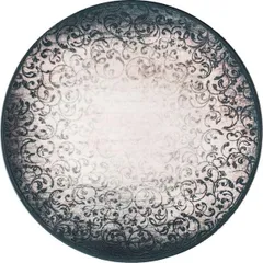 Plate “Vintage” small  porcelain  D=21cm  cream, gray