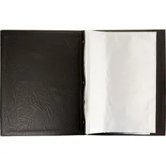 Папка-меню А4 на винтах кожезам. ,H=85,L=325,B=250мм черный, изображение 2