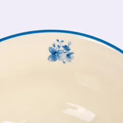 Салатник «Фиори» фарфор D=179,H=87мм слон.кость,синий, изображение 3