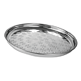 Поднос сталь D=300,H=15мм металлич.