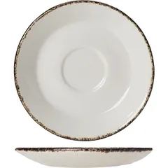 Saucer “Brown Dapple”  porcelain  D=15.5 cm  white, brown.