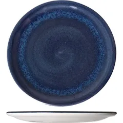 Plate “Vesuvius Lapis” pie porcelain D=152,H=12mm blue