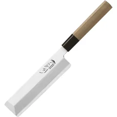 Usuba knife for vegetables  stainless steel, wood  L=32/18, B=5cm  metal, wood.