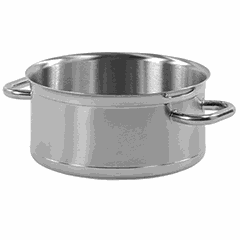 Pan without lid  stainless steel, aluminum  12.8 l  D=32, H=16 cm  metal.